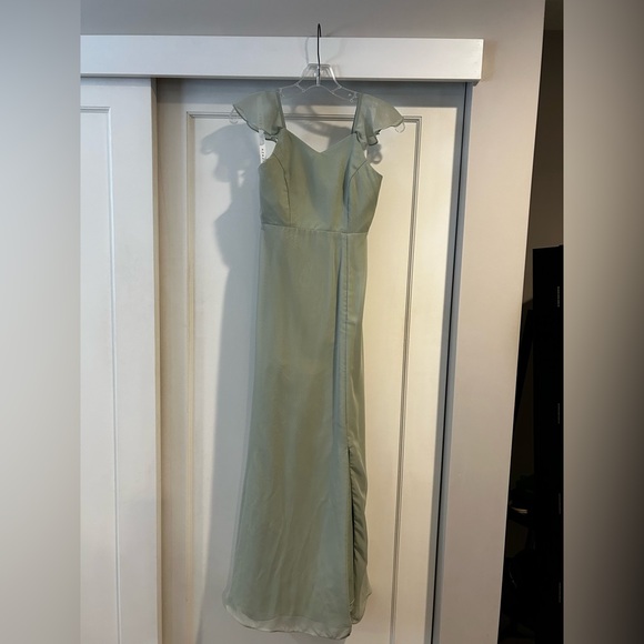 Azazie Other - Azazie Sage Green Elegant Evening Gown with Tie Back in Teen Size 12